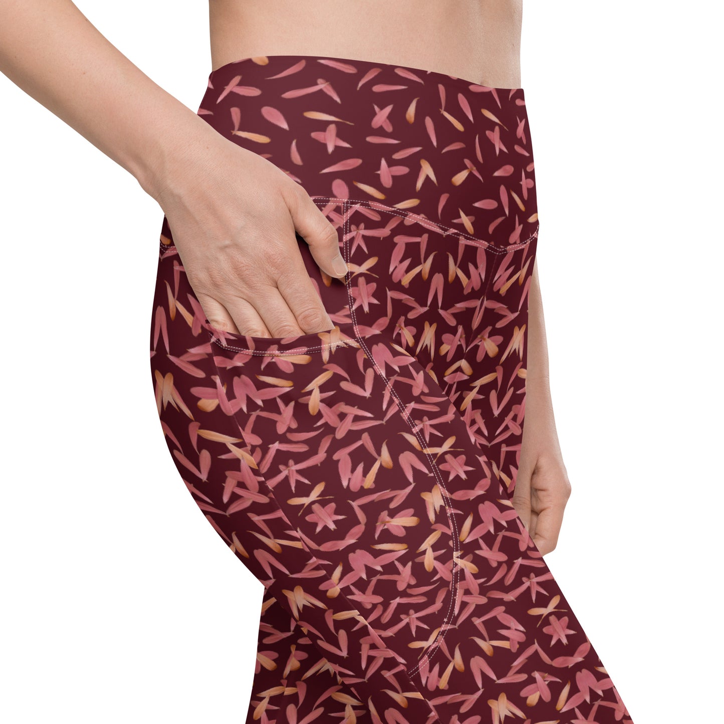 Recycled Petal Power Leggings in Napa Red