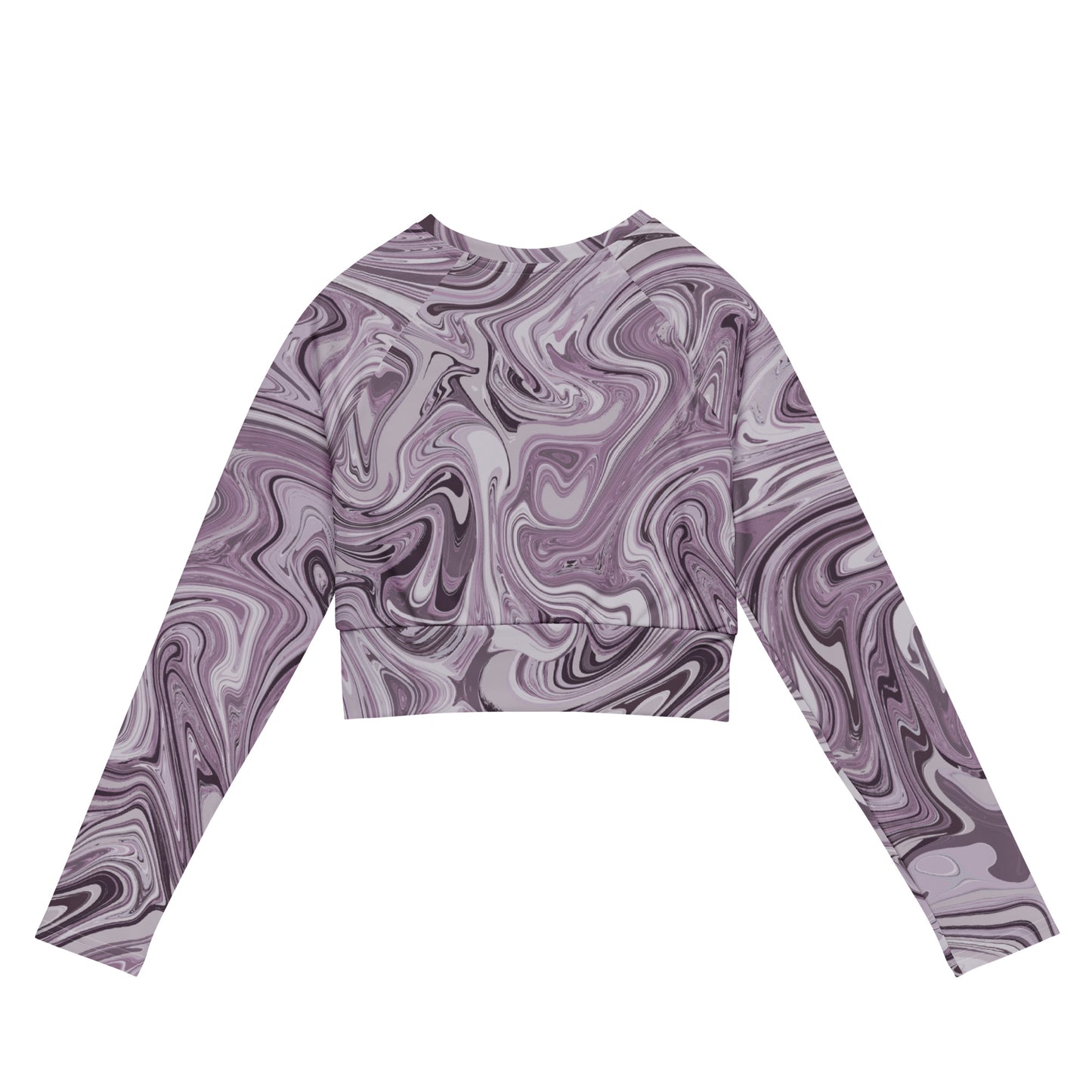 Recycled Marble Long Sleeve Crop - Lilac