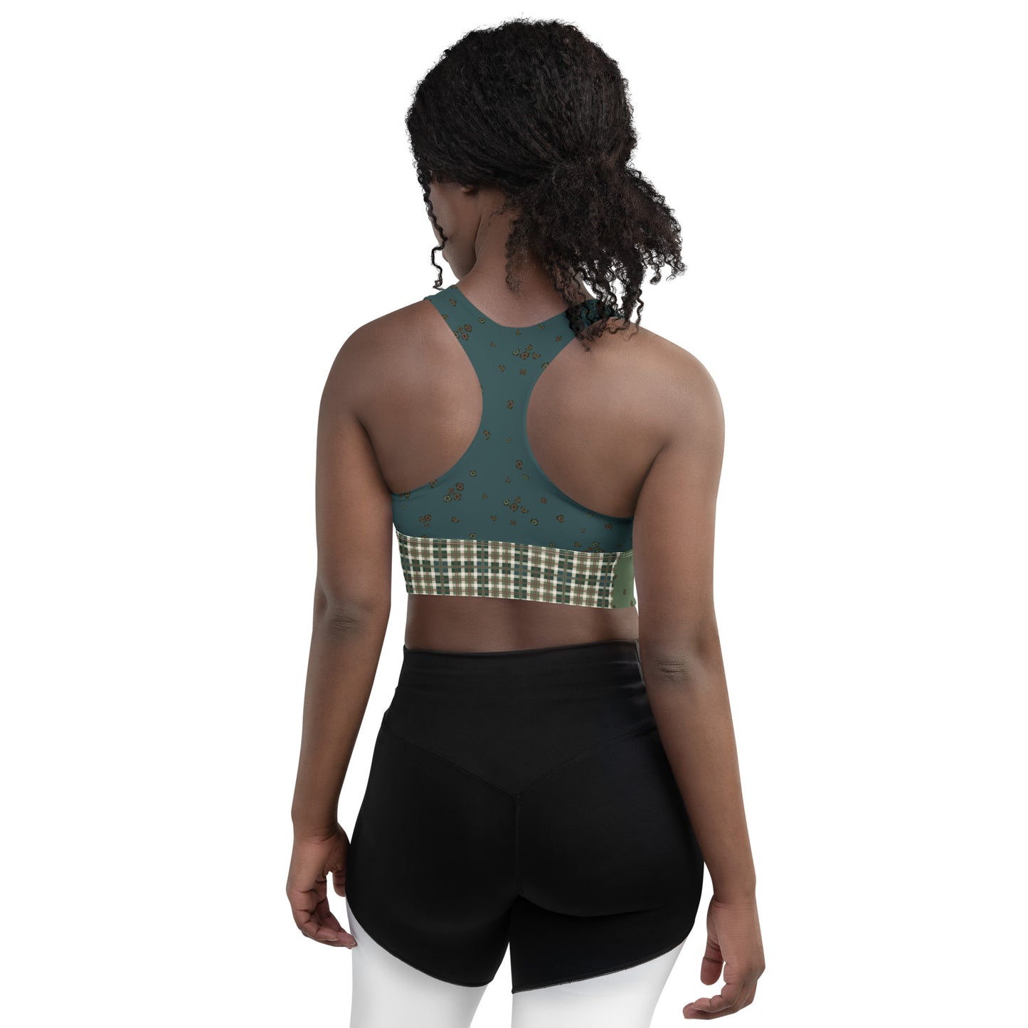 Recycled Clover Sports Bra - Jade