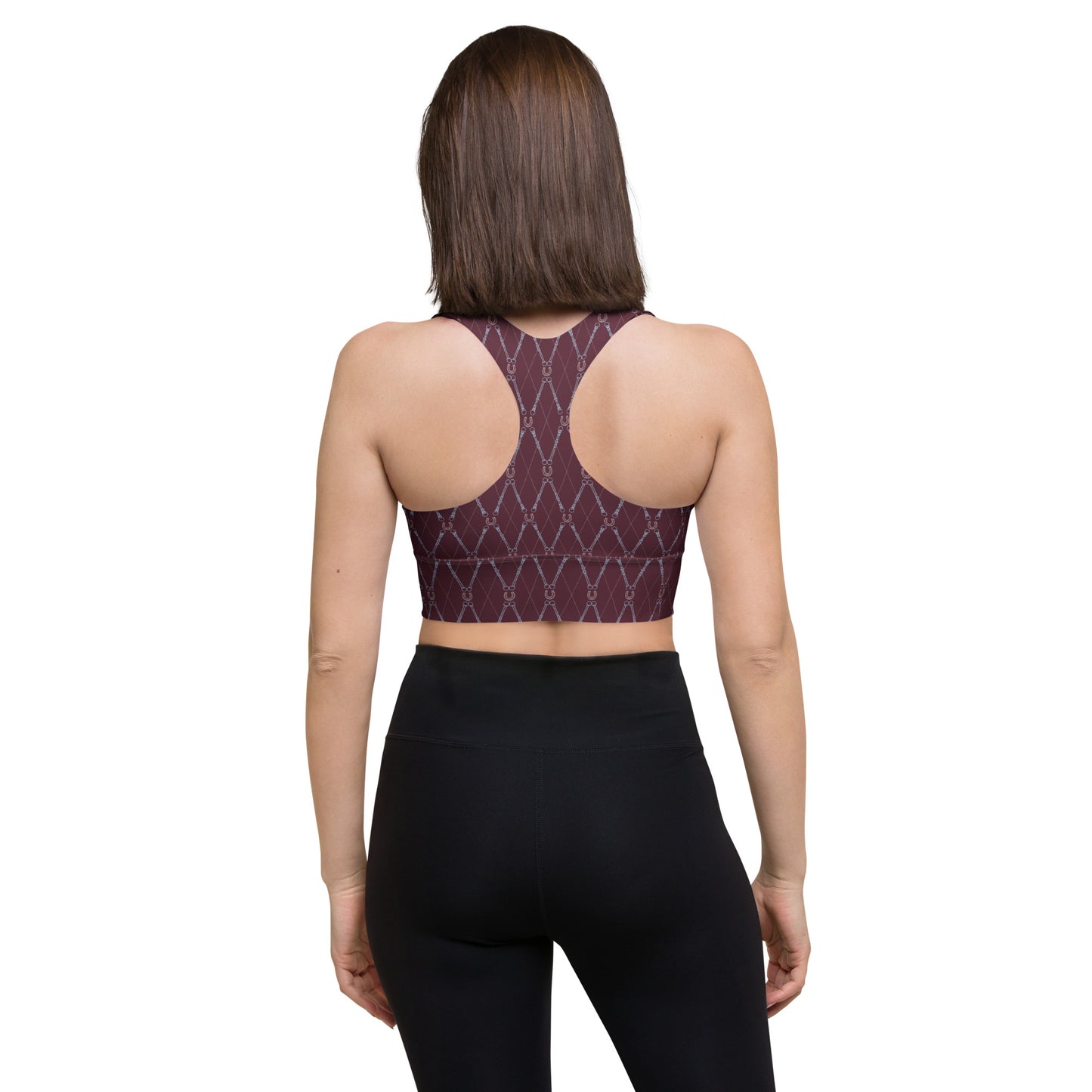 Recycled Horseshoe Sports Bra - Ruby