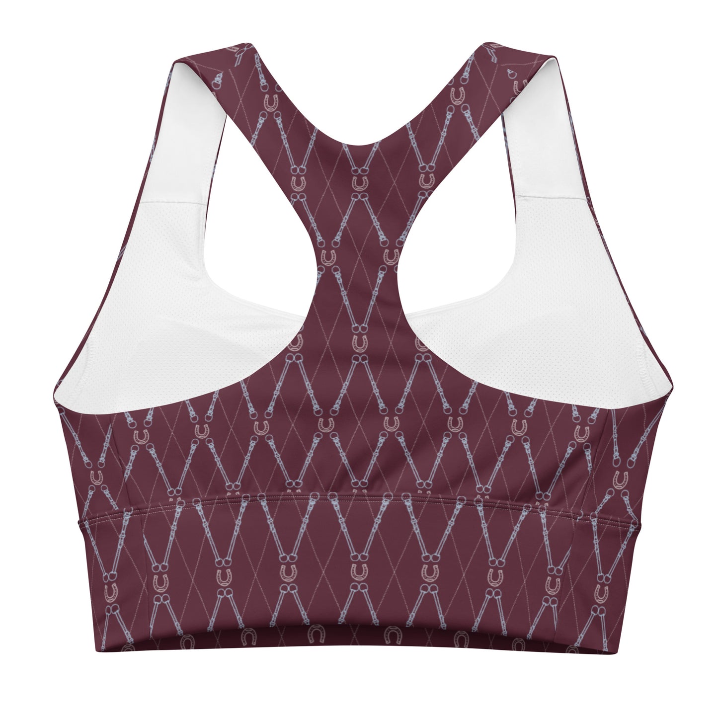 Recycled Horseshoe Sports Bra - Ruby