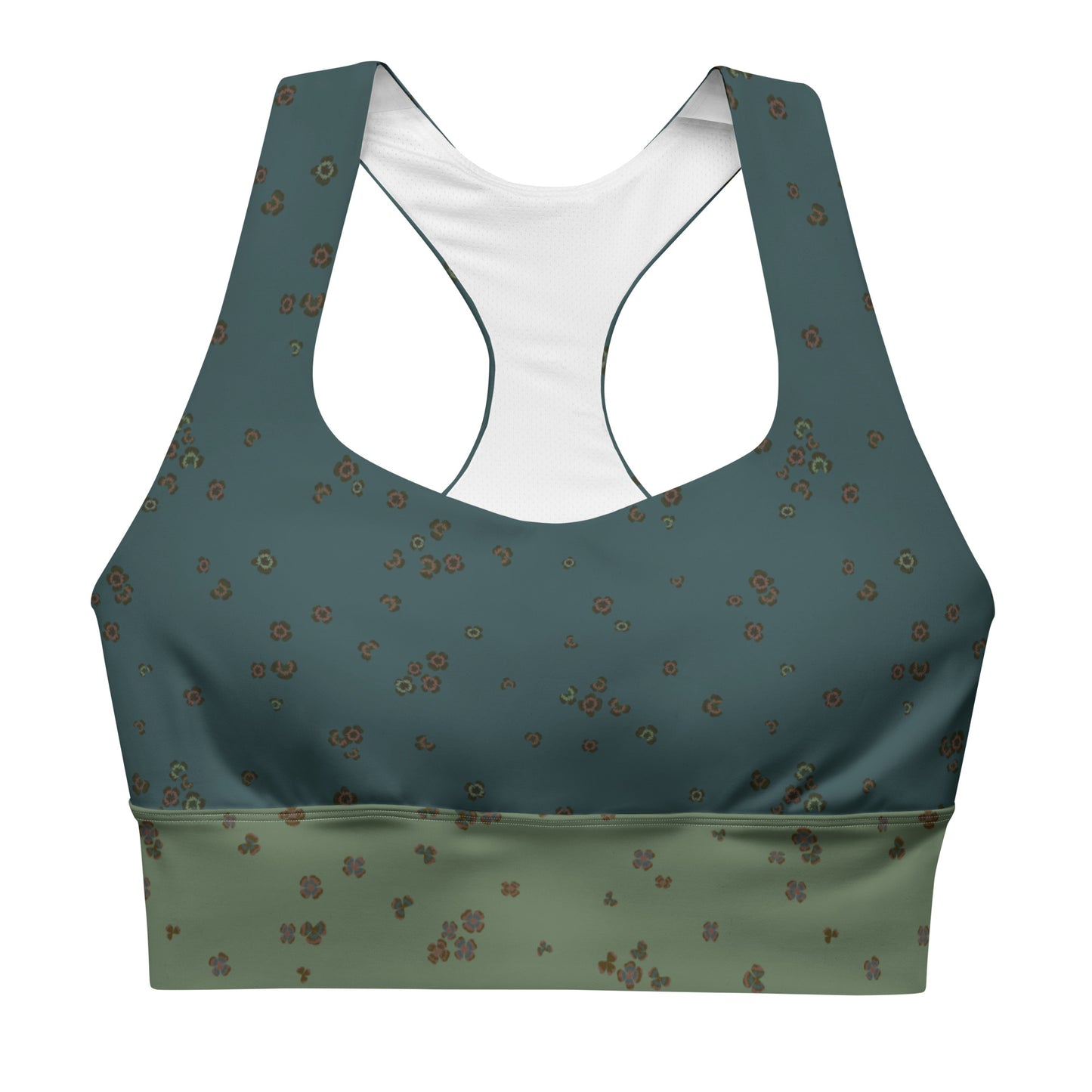 Recycled Clover Sports Bra - Jade