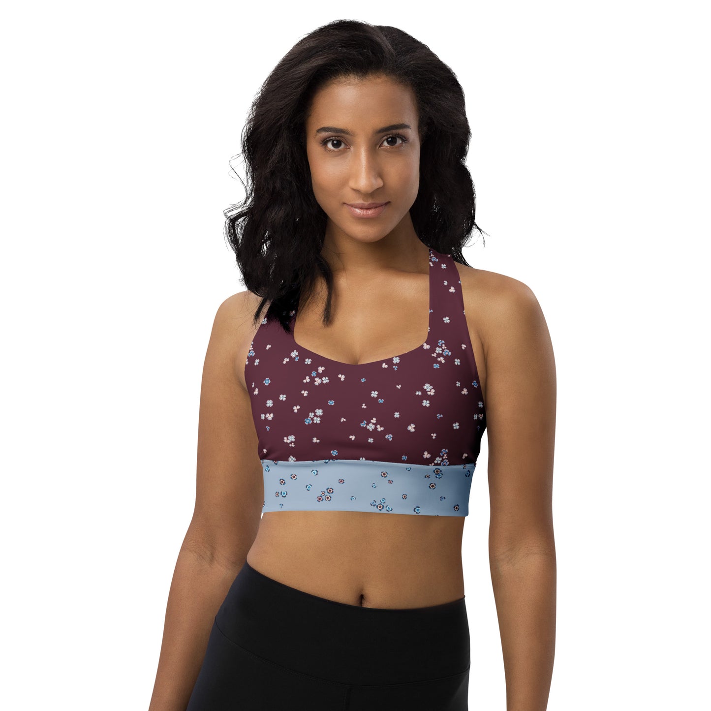 Recycled Clover Sports Bra - Ruby