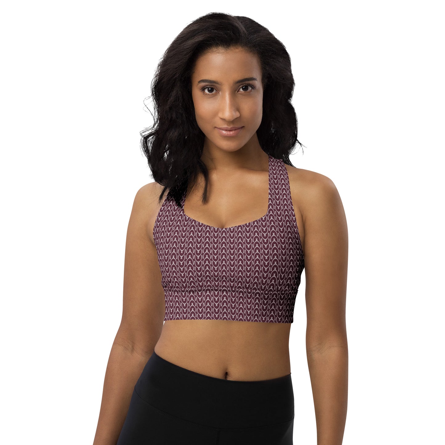 Recycled Wishbone Sports Bra - Ruby