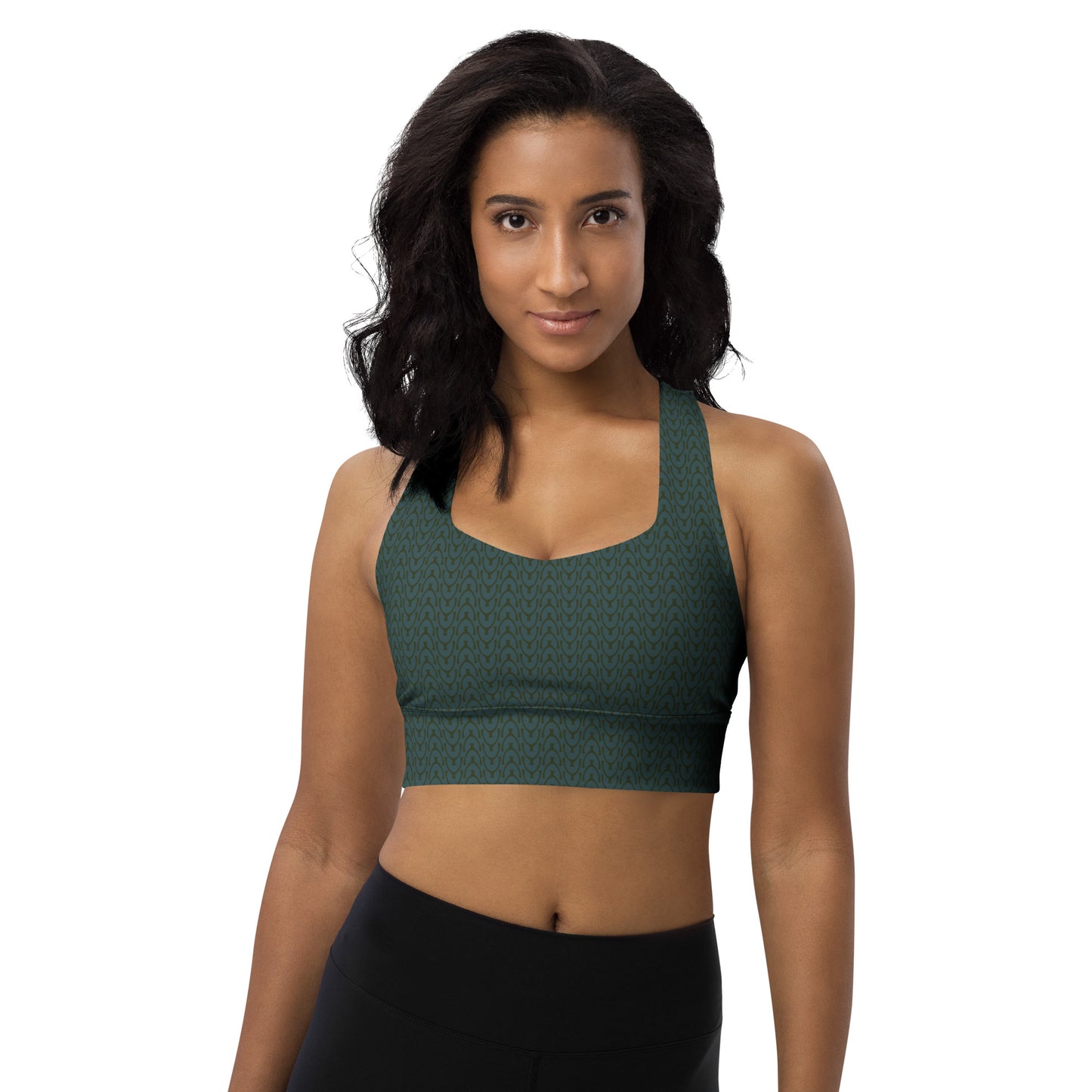 Recycled Wishbone Sports Bra - Jade