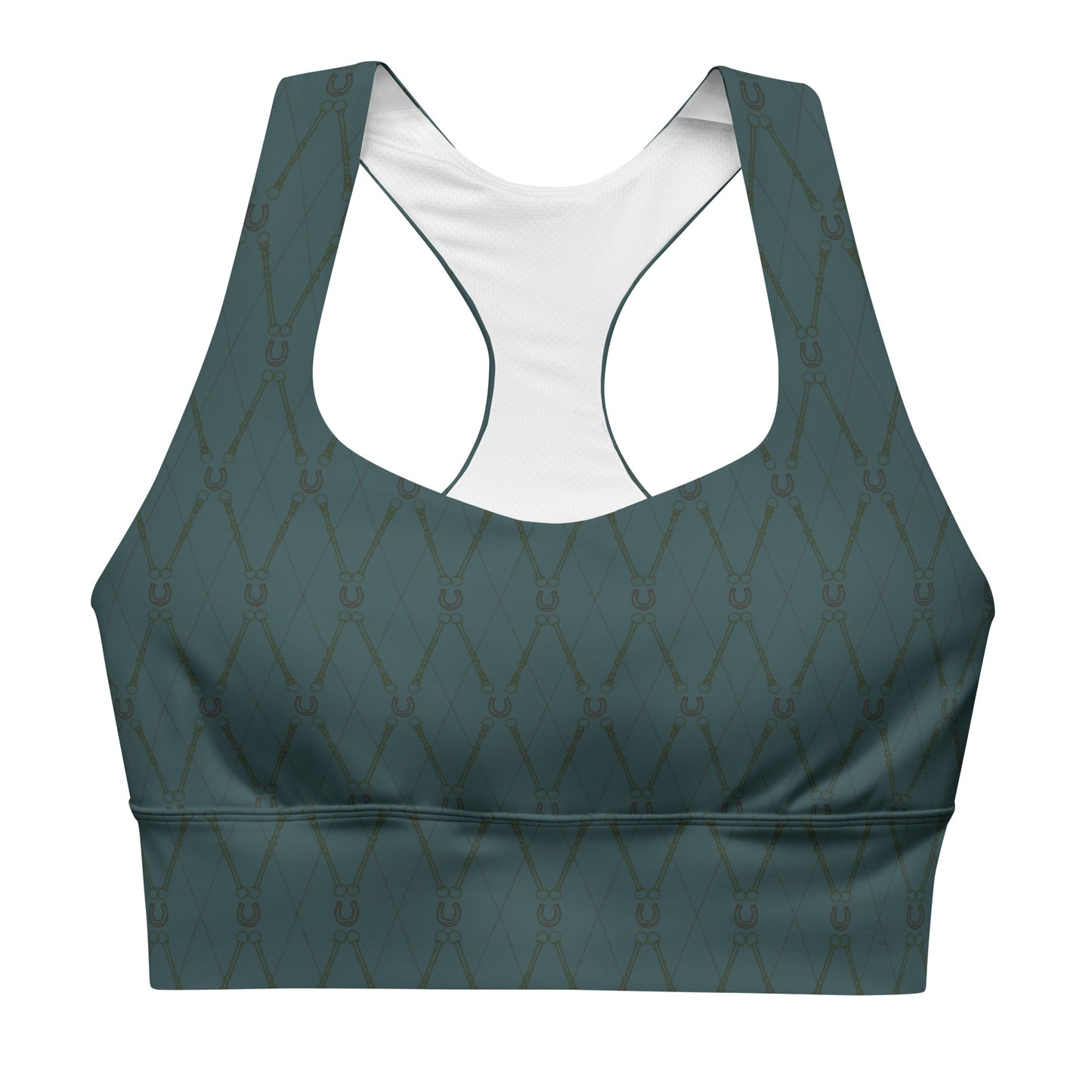 Recycled Horseshoe Sports Bra - Jade