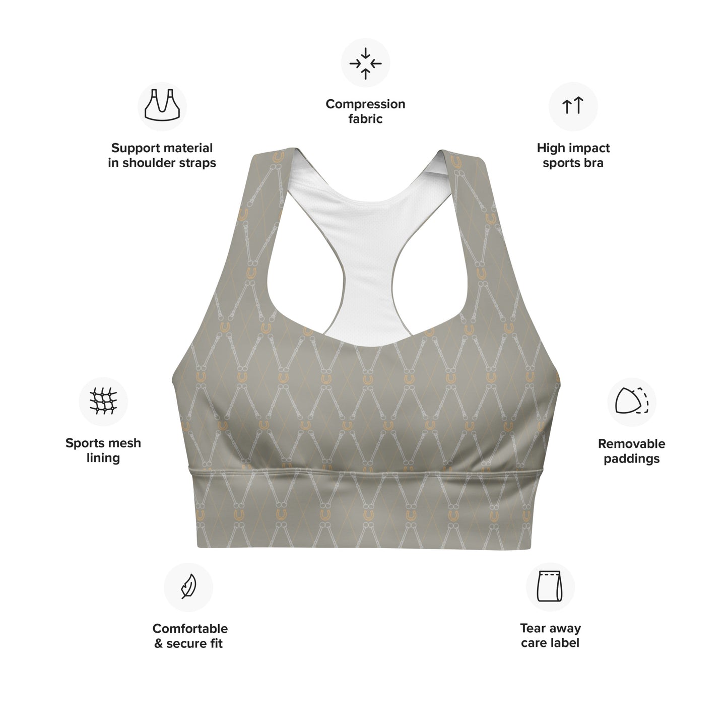 Recycled Horseshoe Sports Bra