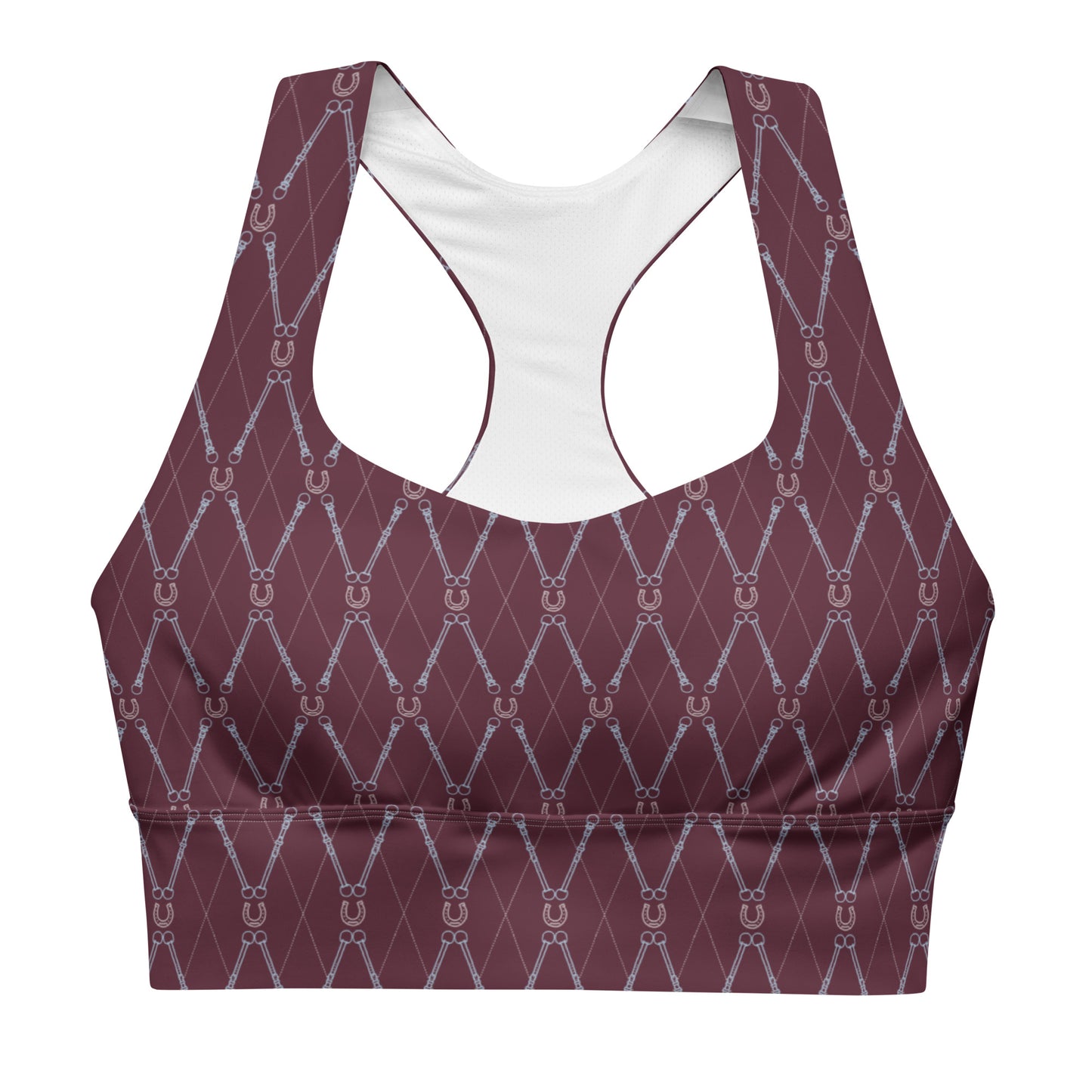 Recycled Horseshoe Sports Bra - Ruby