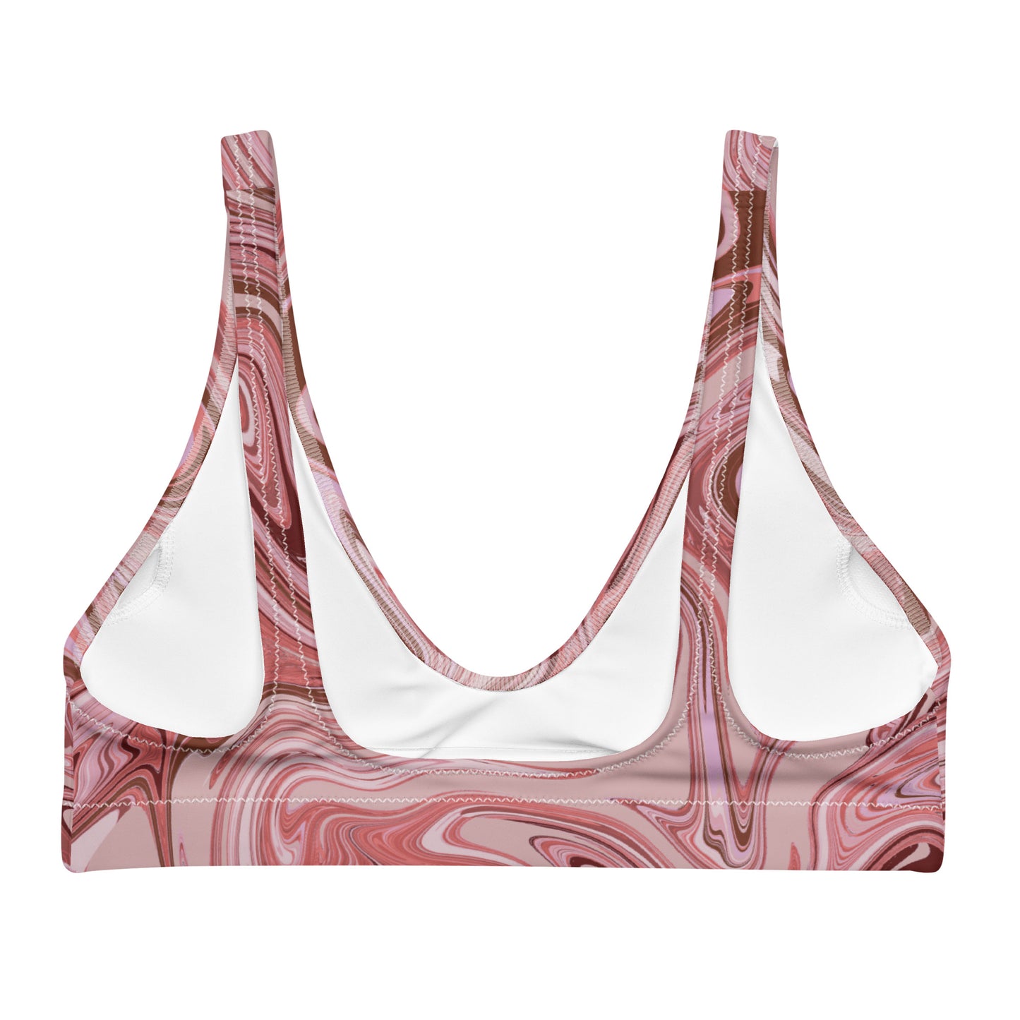 Maggiore Marble Recycled Bikini Top - Flamingo