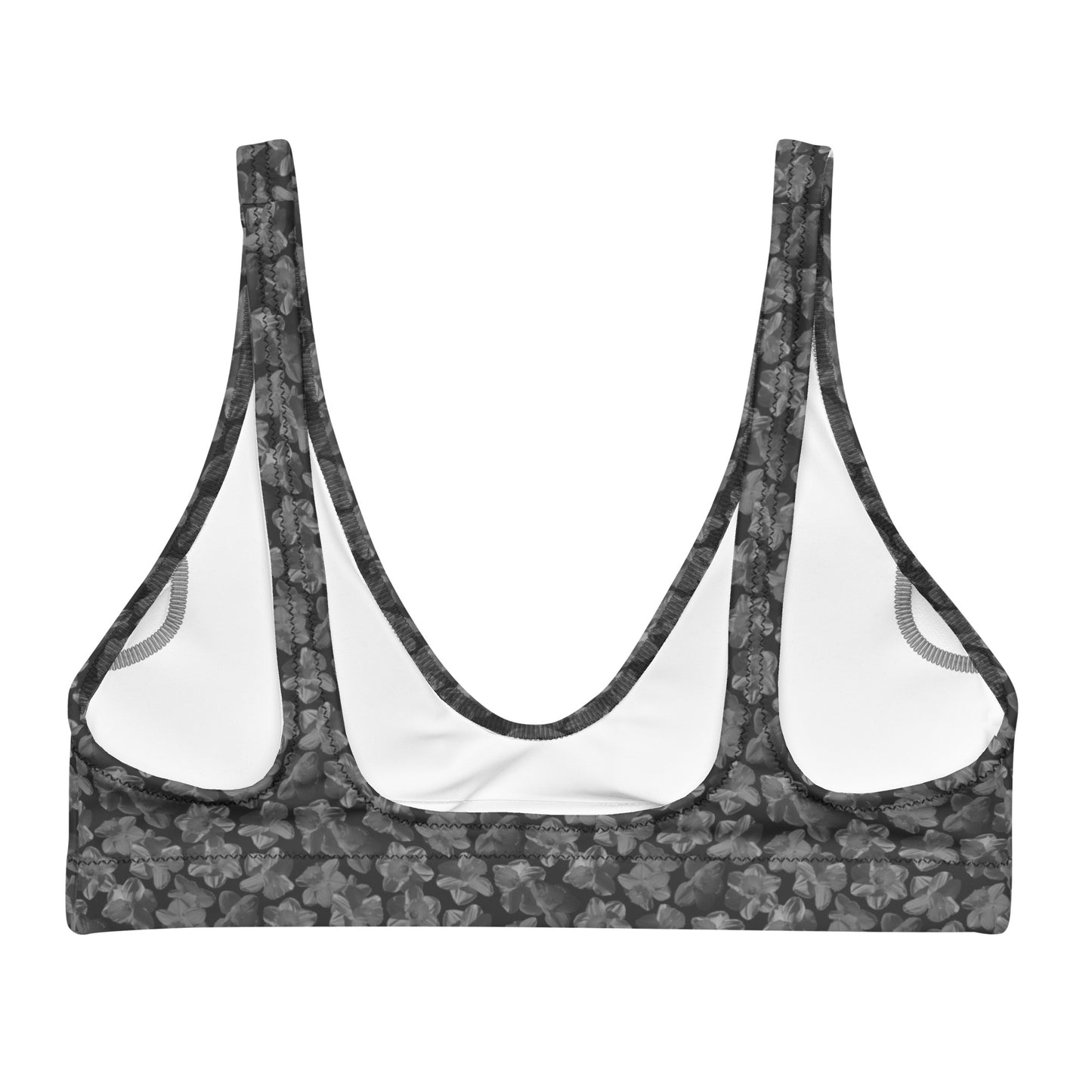 Recycled Flourish and Flow Bikini Top in Amboy Black