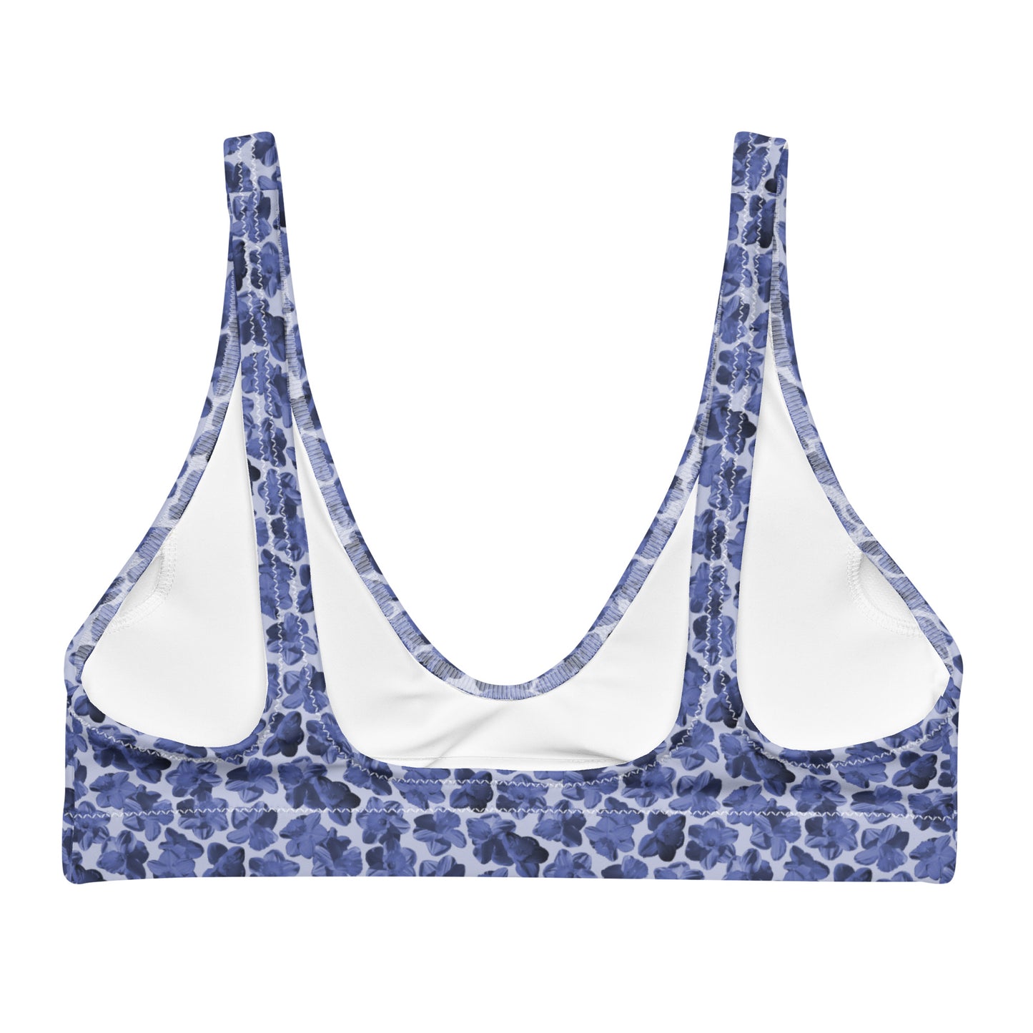 Recycled Flourish and Flow Bikini Top in Malibu Blue