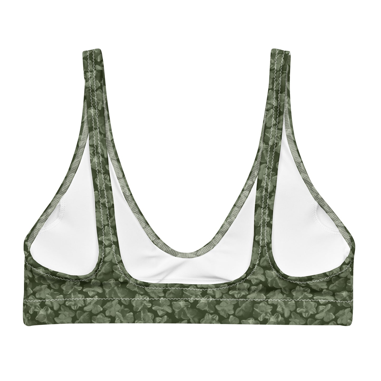 Recycled Flourish and Flow Bikini Top in Anacapa Green