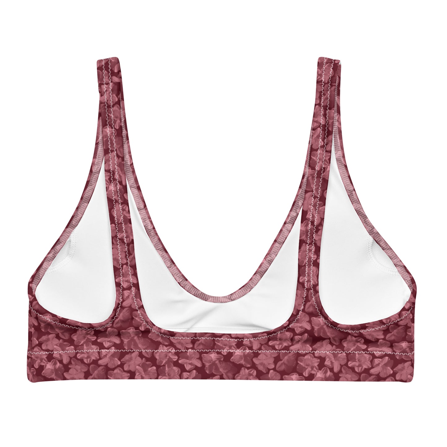 Recycled Flourish and Flow Bikini Top in Napa Red