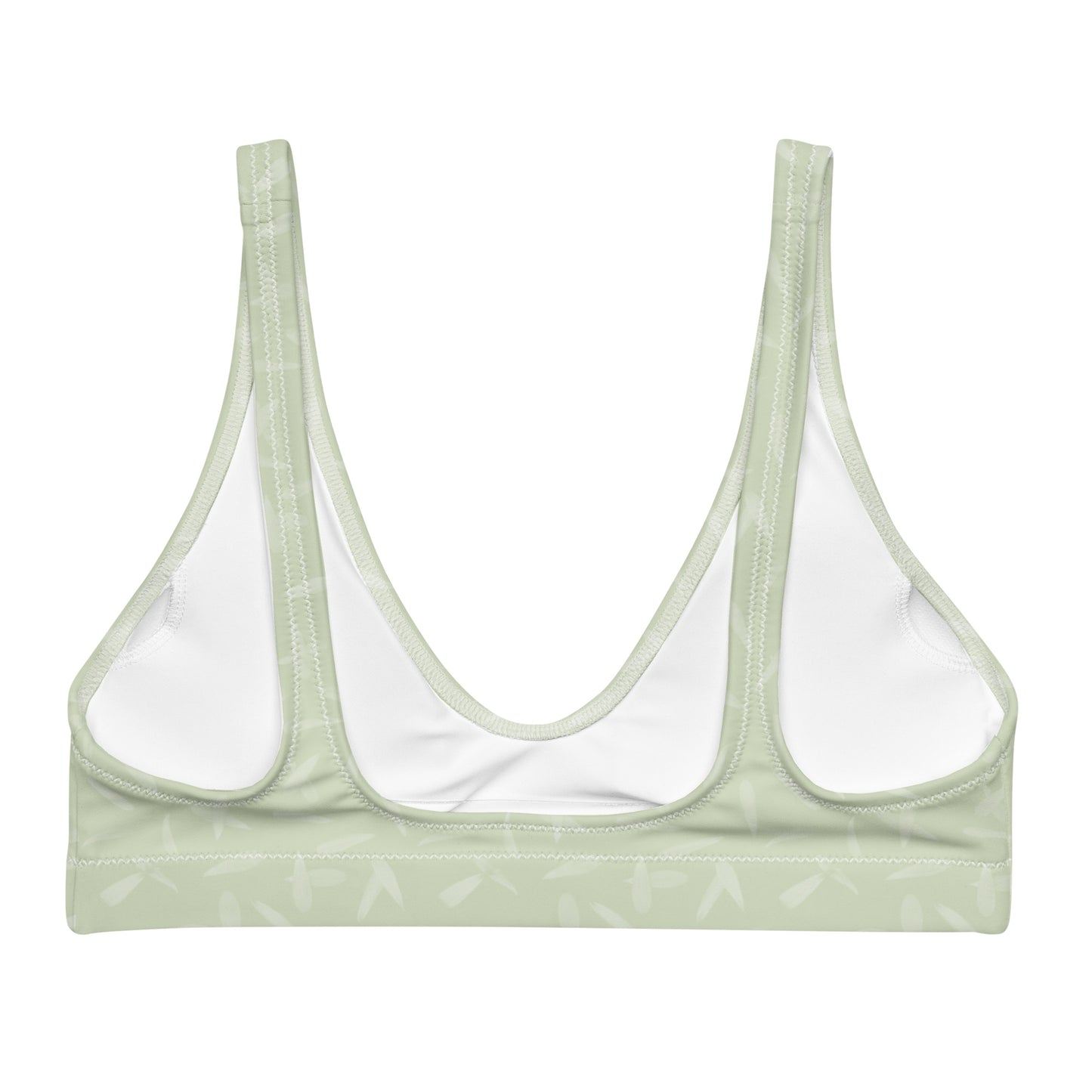 Recycled Petal Power Bikini Top in Anacapa Green