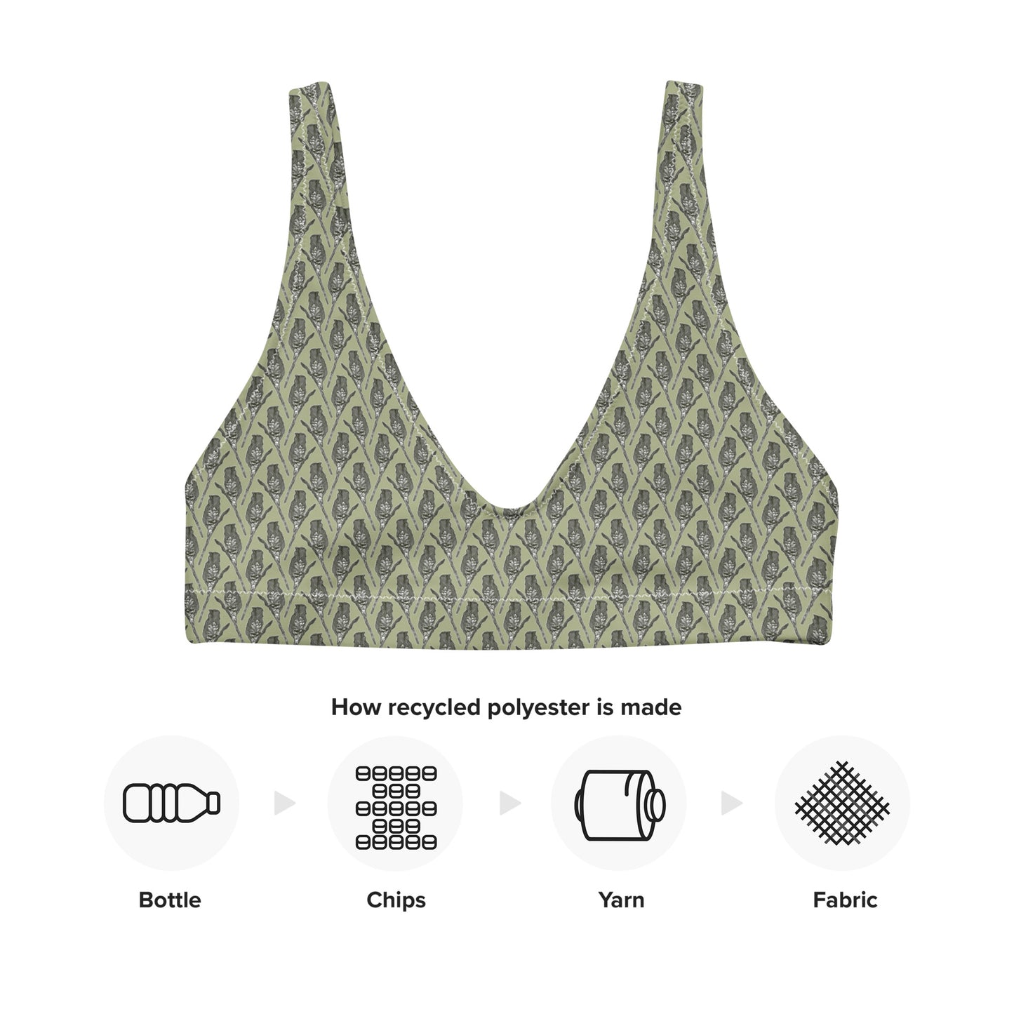 Recycled Sugarbush Bikini Top - Olive