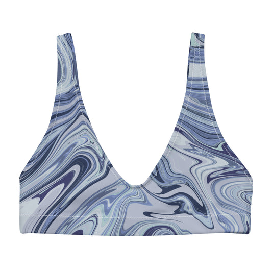 Maggiore Marble Recycled Bikini Top - Cobalt