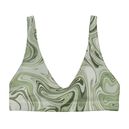 Maggiore Marble Recycled Bikini Top - Pistachio