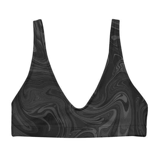 Maggiore Marble Recycled Bikini Top - Onyx