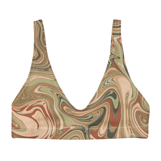 Maggiore Marble Recycled Bikini Top - Terra