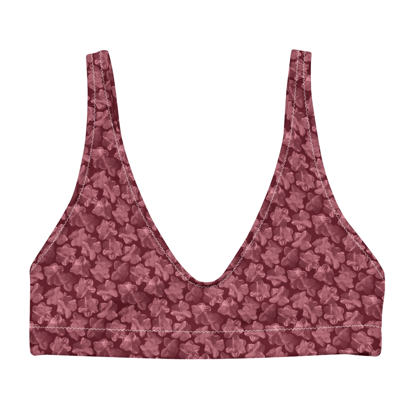 Recycled Flourish and Flow Bikini Top in Napa Red