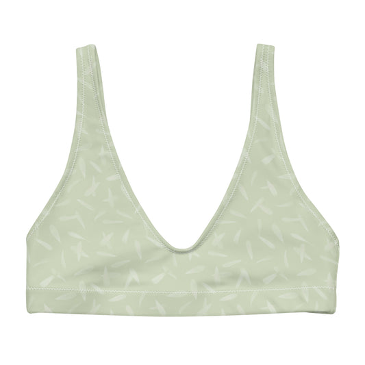 Recycled Petal Power Bikini Top in Anacapa Green