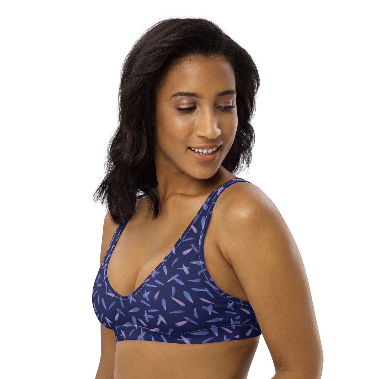 Recycled Gillyflower Bikini Top in Malibu Blue