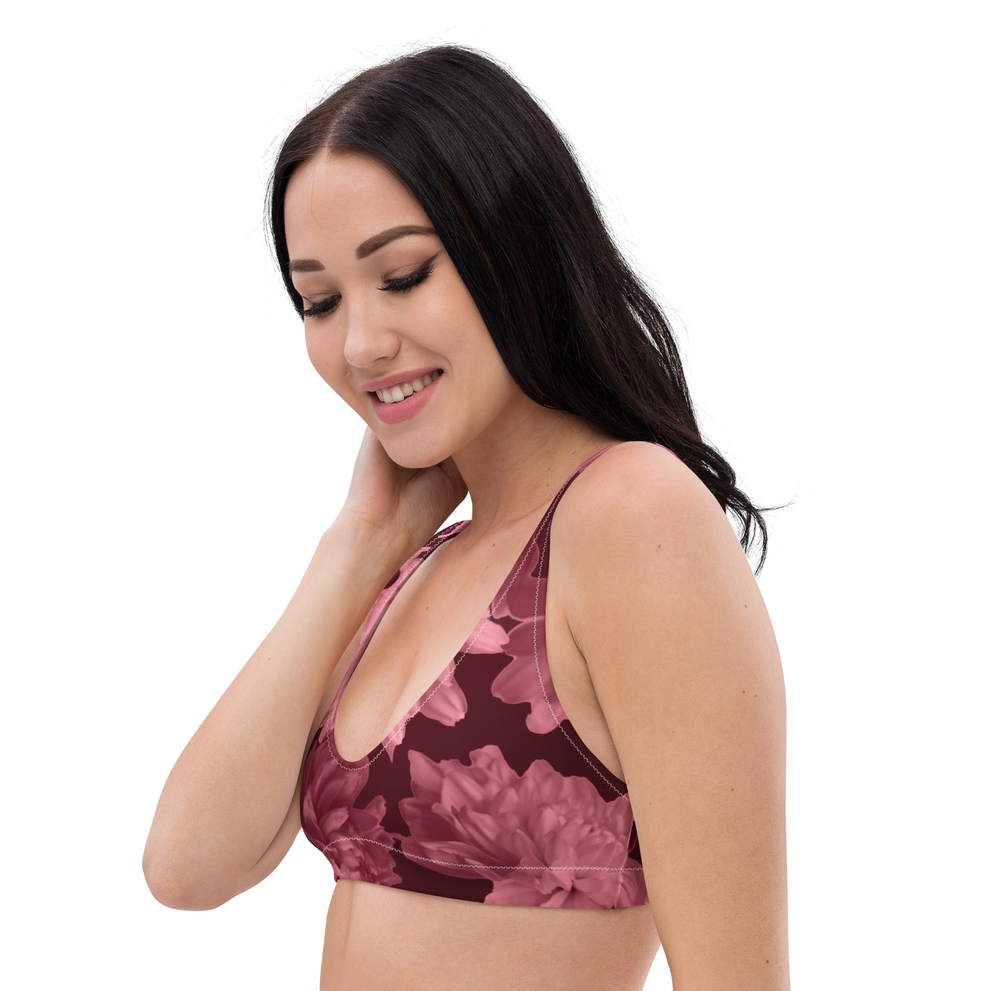 Recycled Gillyflower Bikini Top in Napa Red