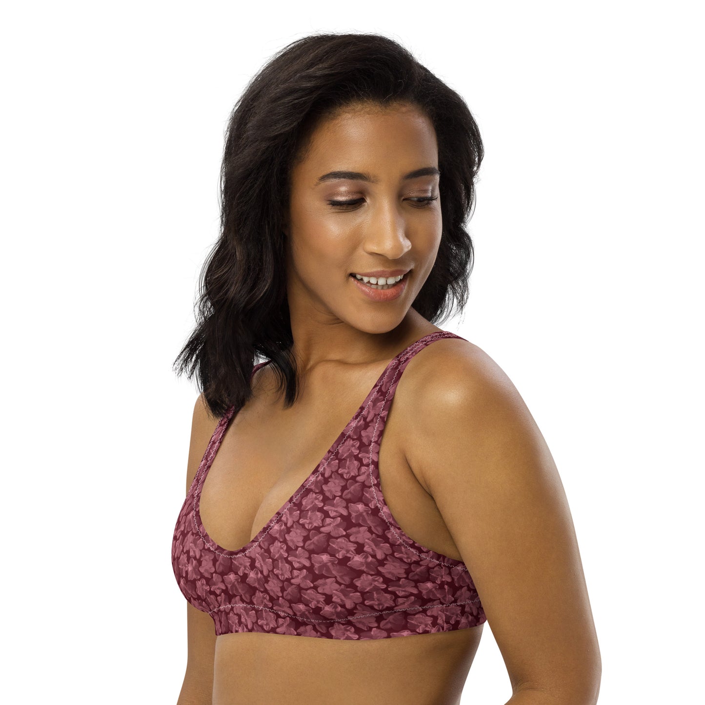 Recycled Flourish and Flow Bikini Top in Napa Red