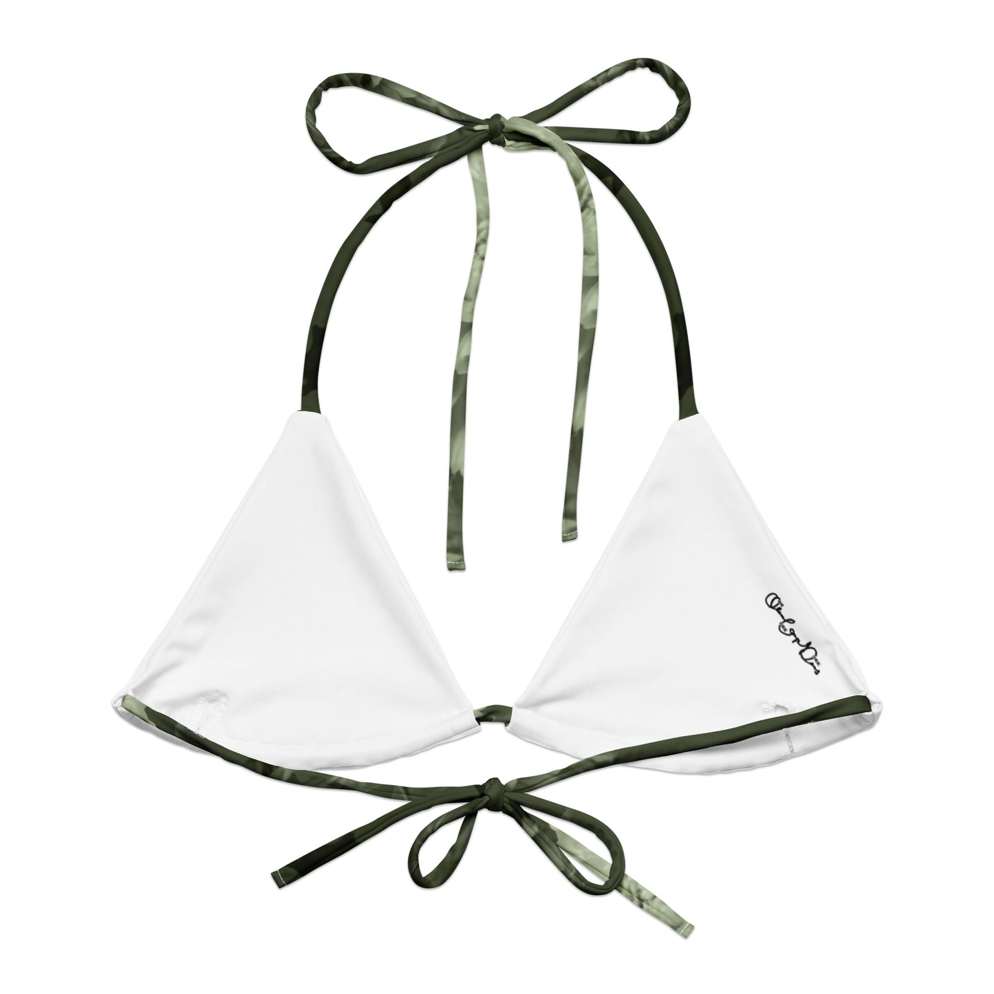 Recycled Gillyflower String Bikini Top in Anacapa Green