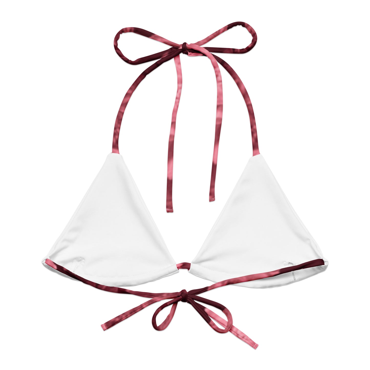 Recycled Gillyflower String Bikini Top in Napa Red