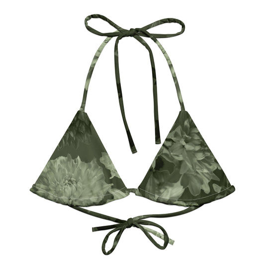 Recycled Gillyflower String Bikini Top in Anacapa Green