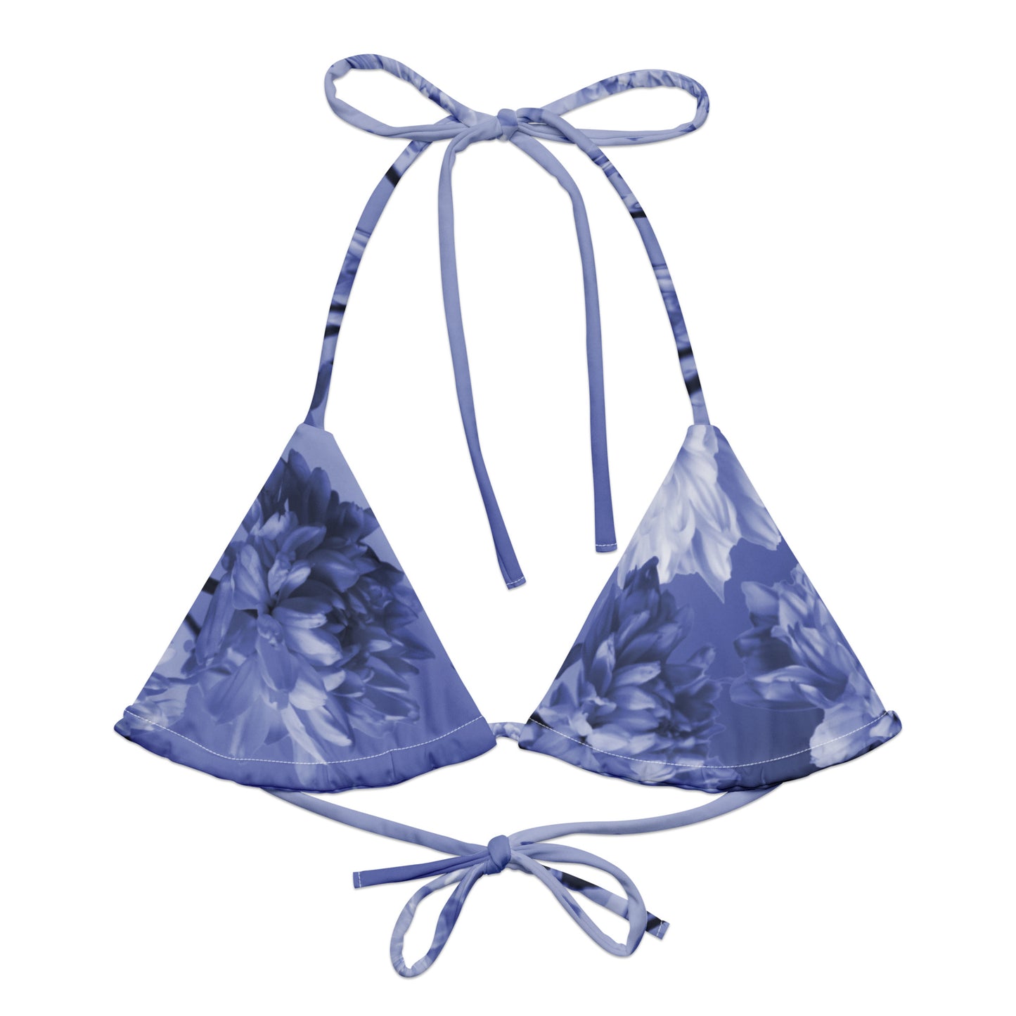 Recycled Gillyflower String Bikini Top in Malibu Blue