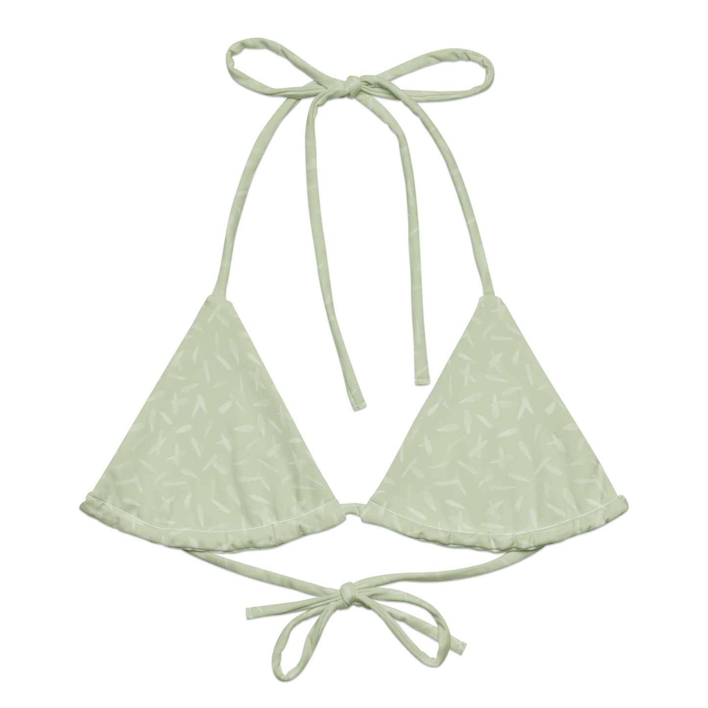 Recycled Petal Power String Bikini Top in Anacapa Green