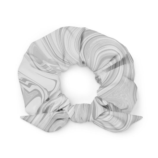 Marble Recycled Scrunchie - Ivory