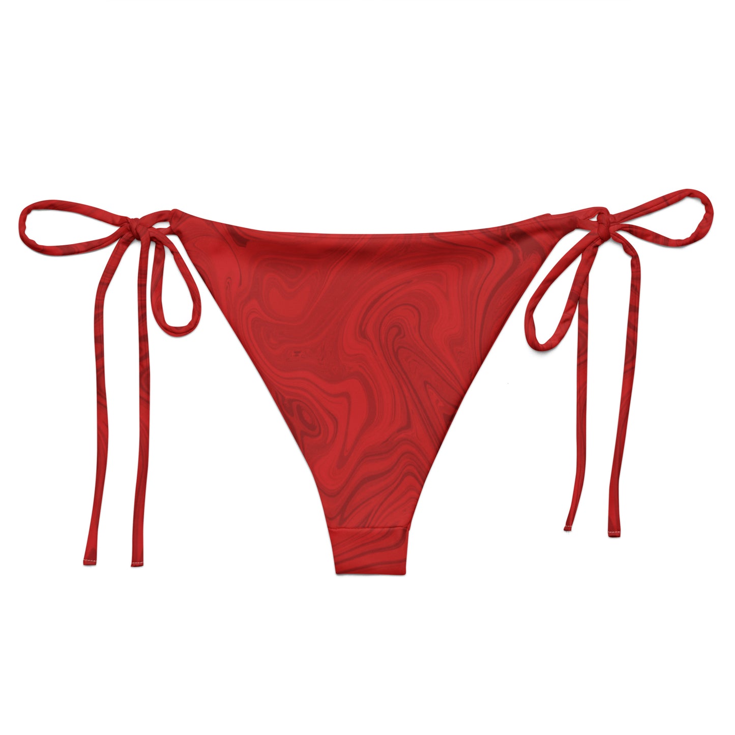 Recycled Marble String Bikini Bottom - Ruby