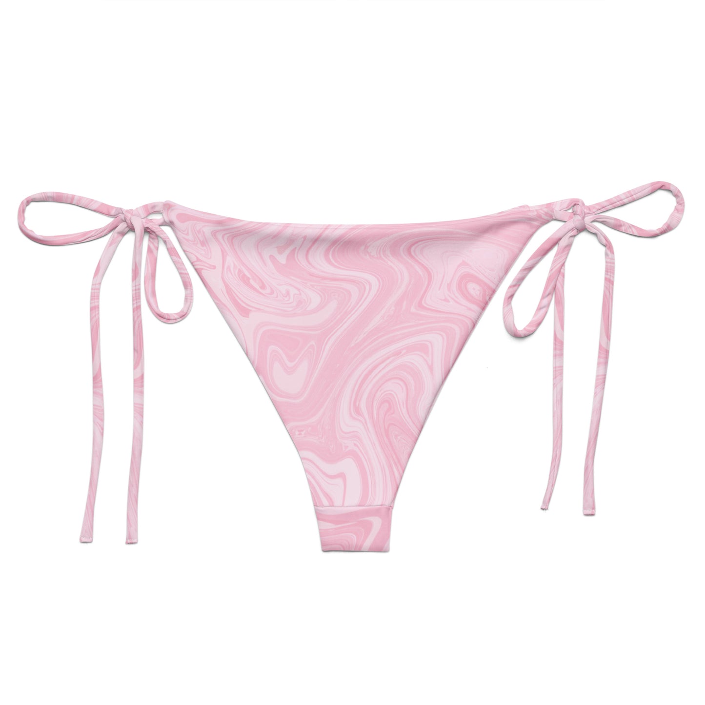 Recycled Marble String Bikini Bottom - Pink Lotus