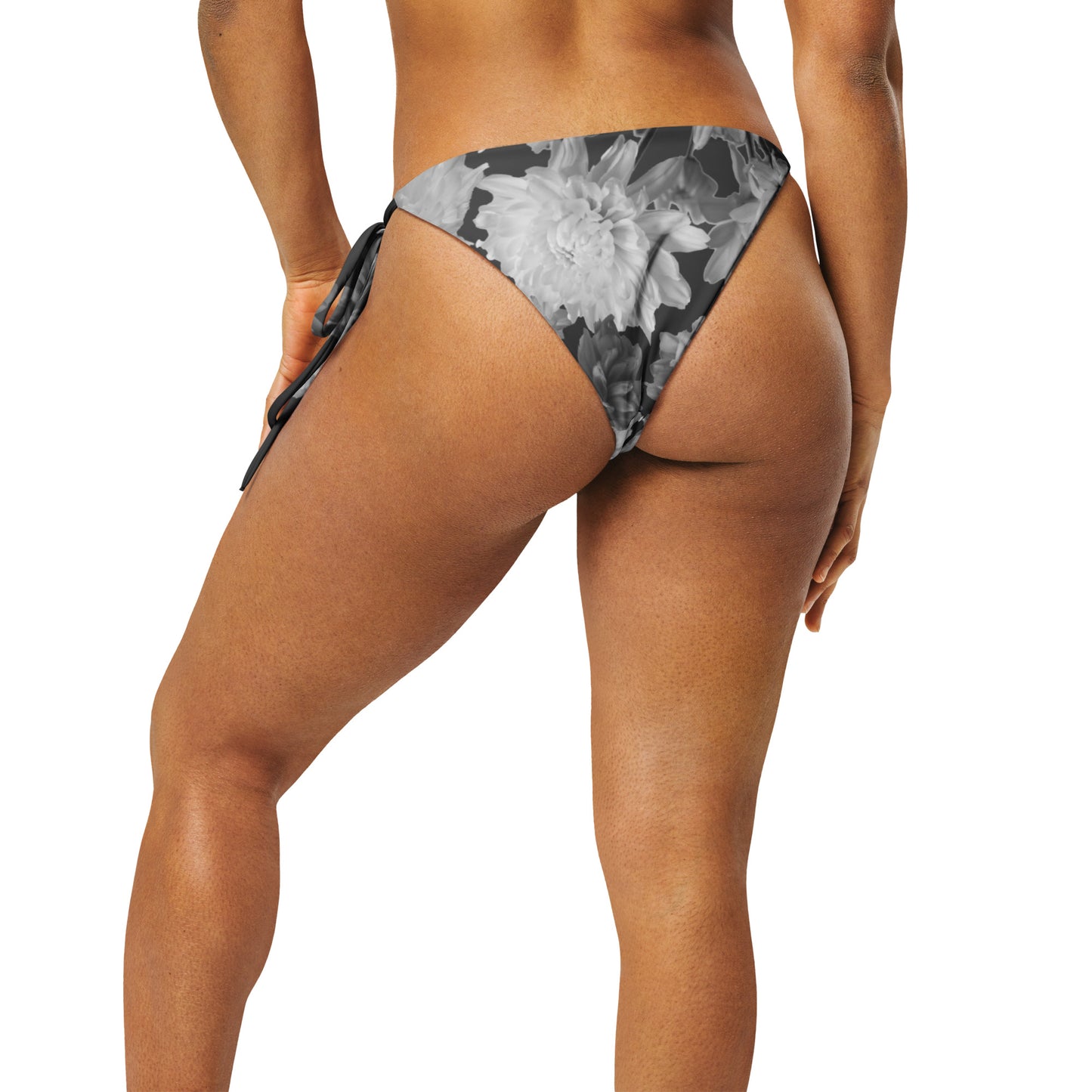 Recycled Gillyflower String Bikini Bottom in Amboy Black