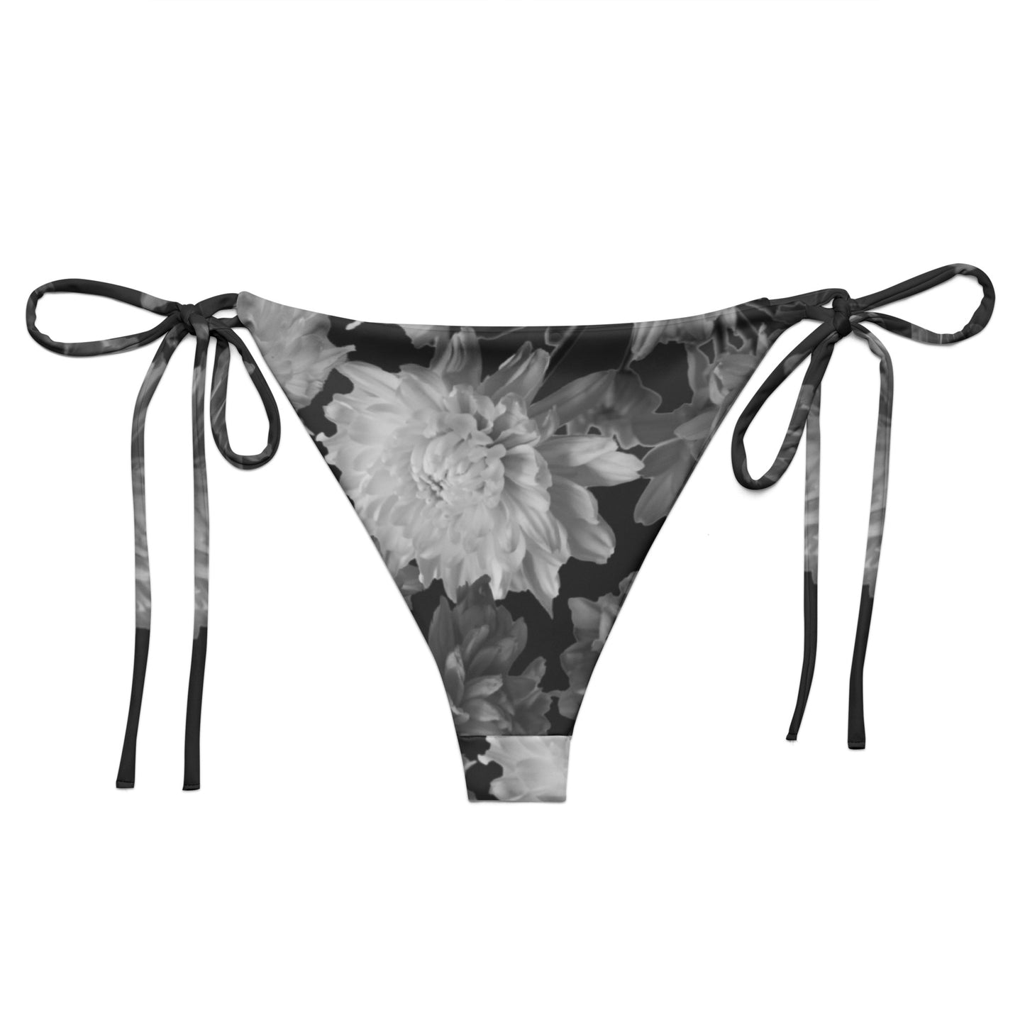 Recycled Gillyflower String Bikini Bottom in Amboy Black