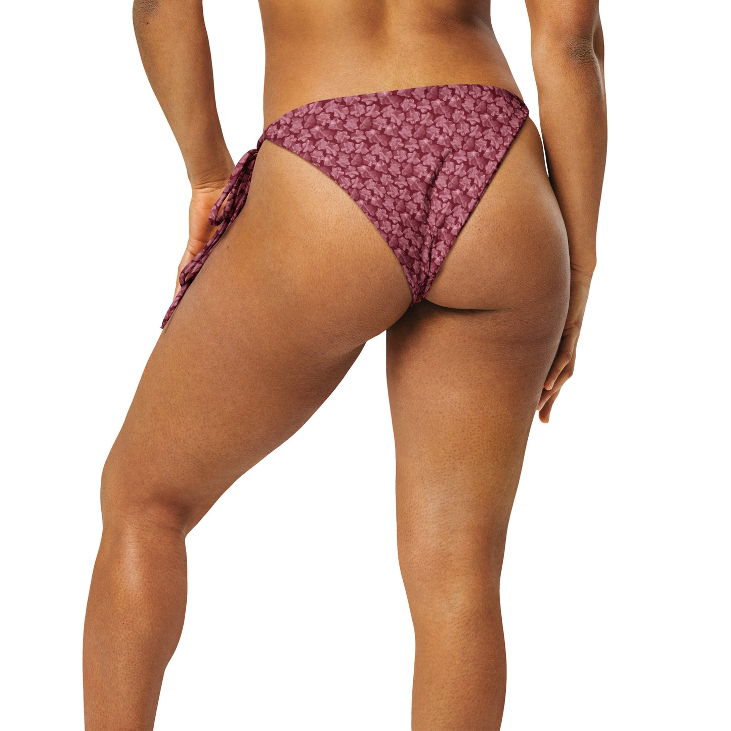 Recycled Flourish and Flow String Bikini Bottom in Napa Red