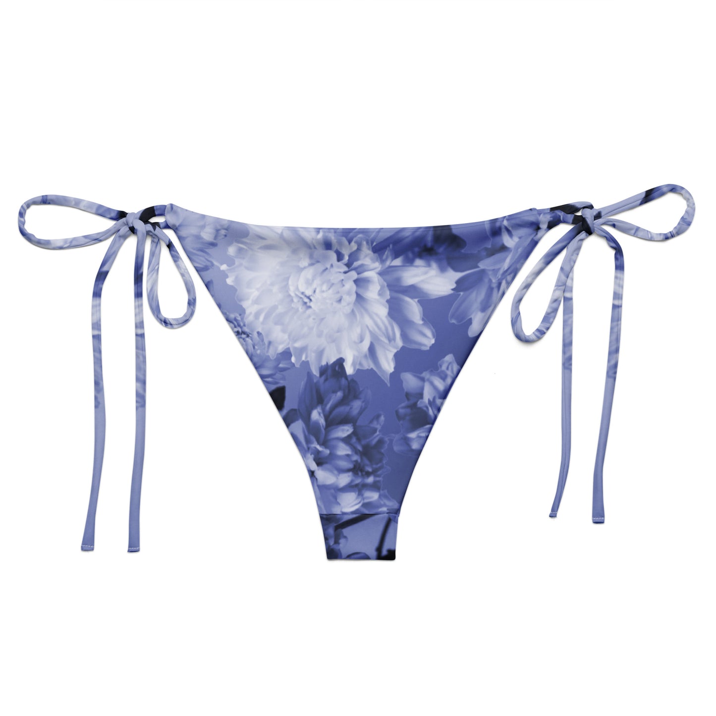 Recycled Gillyflower String Bikini Bottom in Malibu Blue