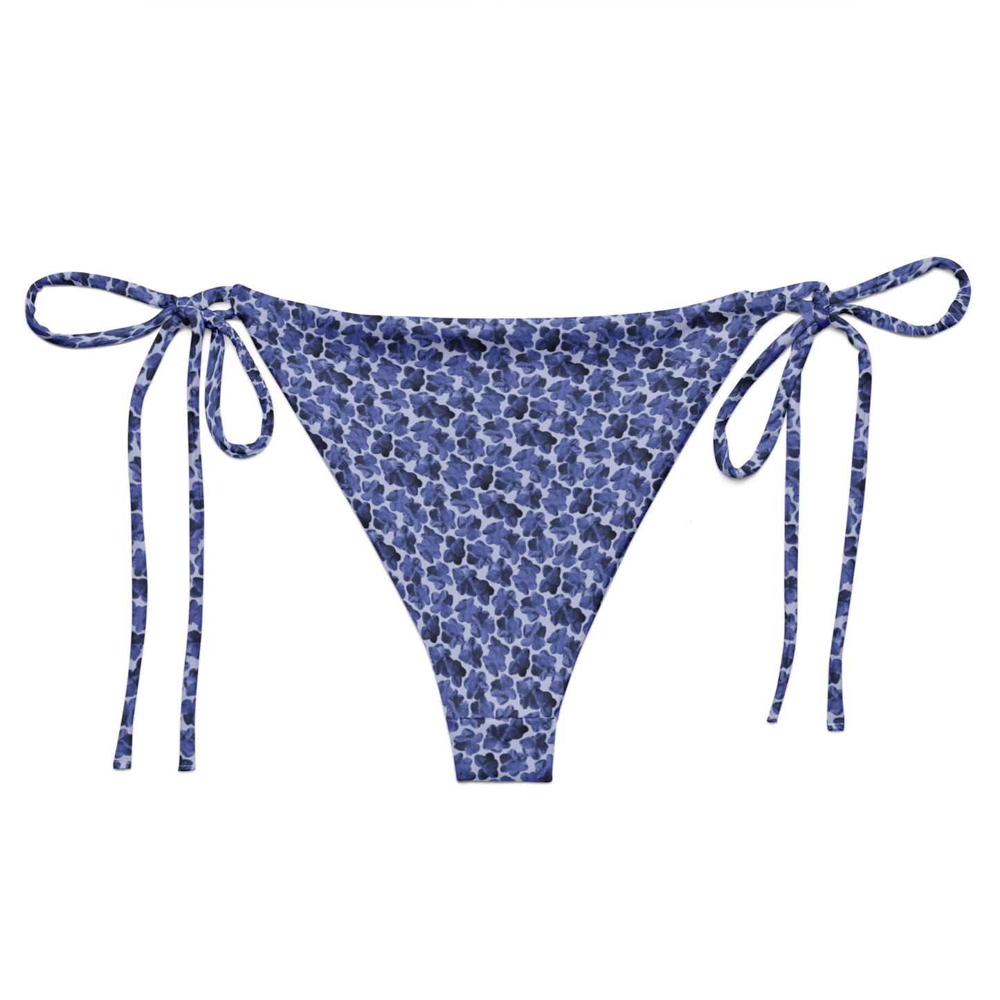 Recycled Flourish and Flow String Bikini Bottom in Malibu Blue