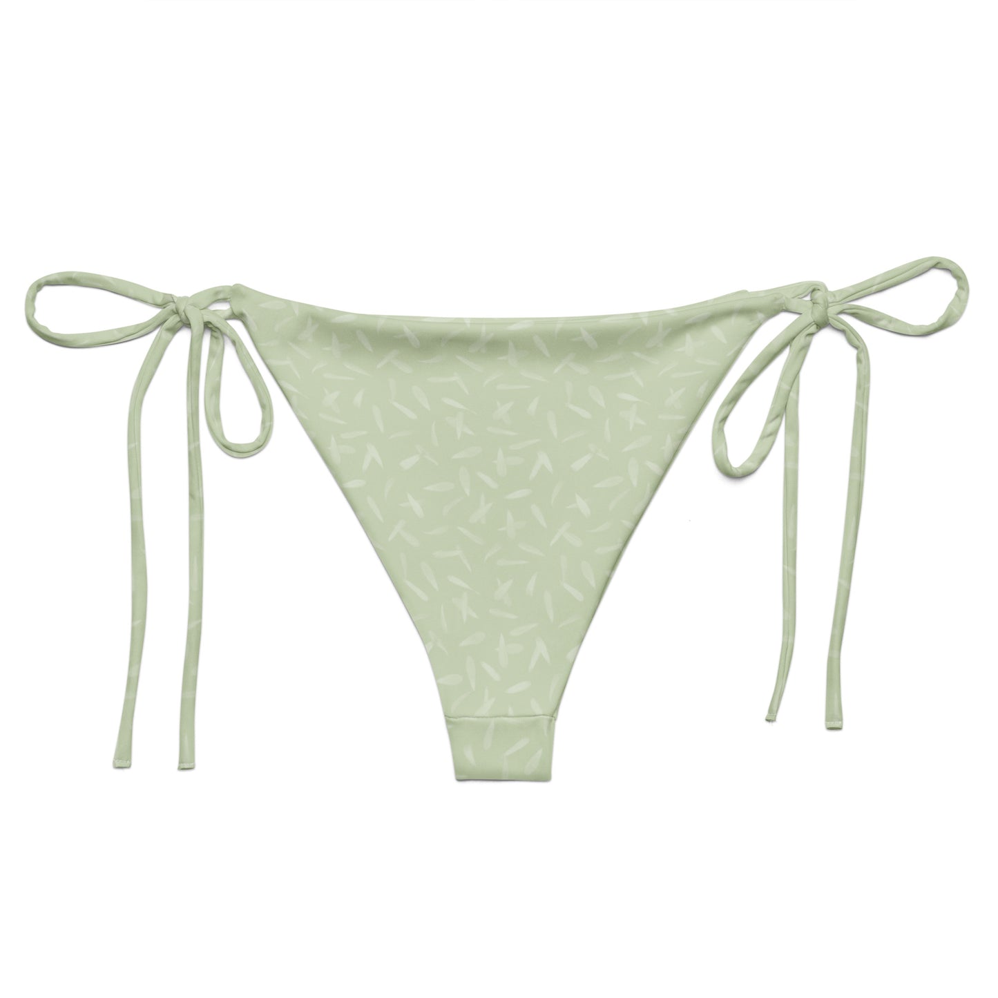 Recycled Petal Power String Bikini Bottom in Anacapa Green