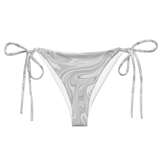 Maggiore Marble Recycled String Bikini Bottom - Ivory