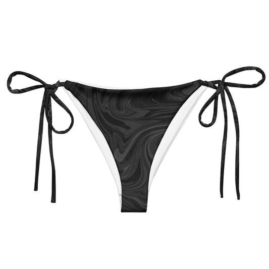 Maggiore Marble Recycled String Bikini Bottom - Onyx