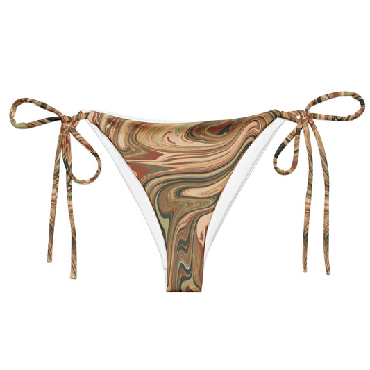 Maggiore Marble Recycled String Bikini Bottom - Terra