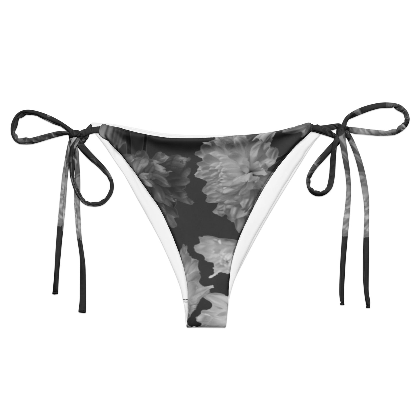 Recycled Gillyflower String Bikini Bottom in Amboy Black