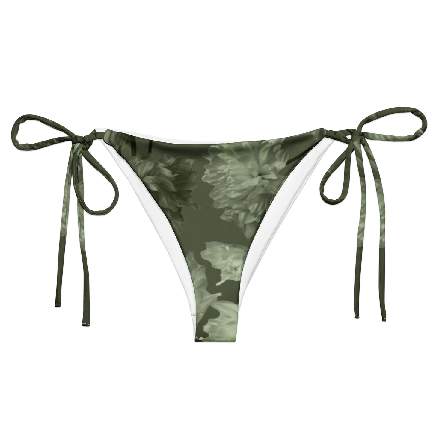 Recycled Gillyflower String Bikini Bottom in Anacapa Green