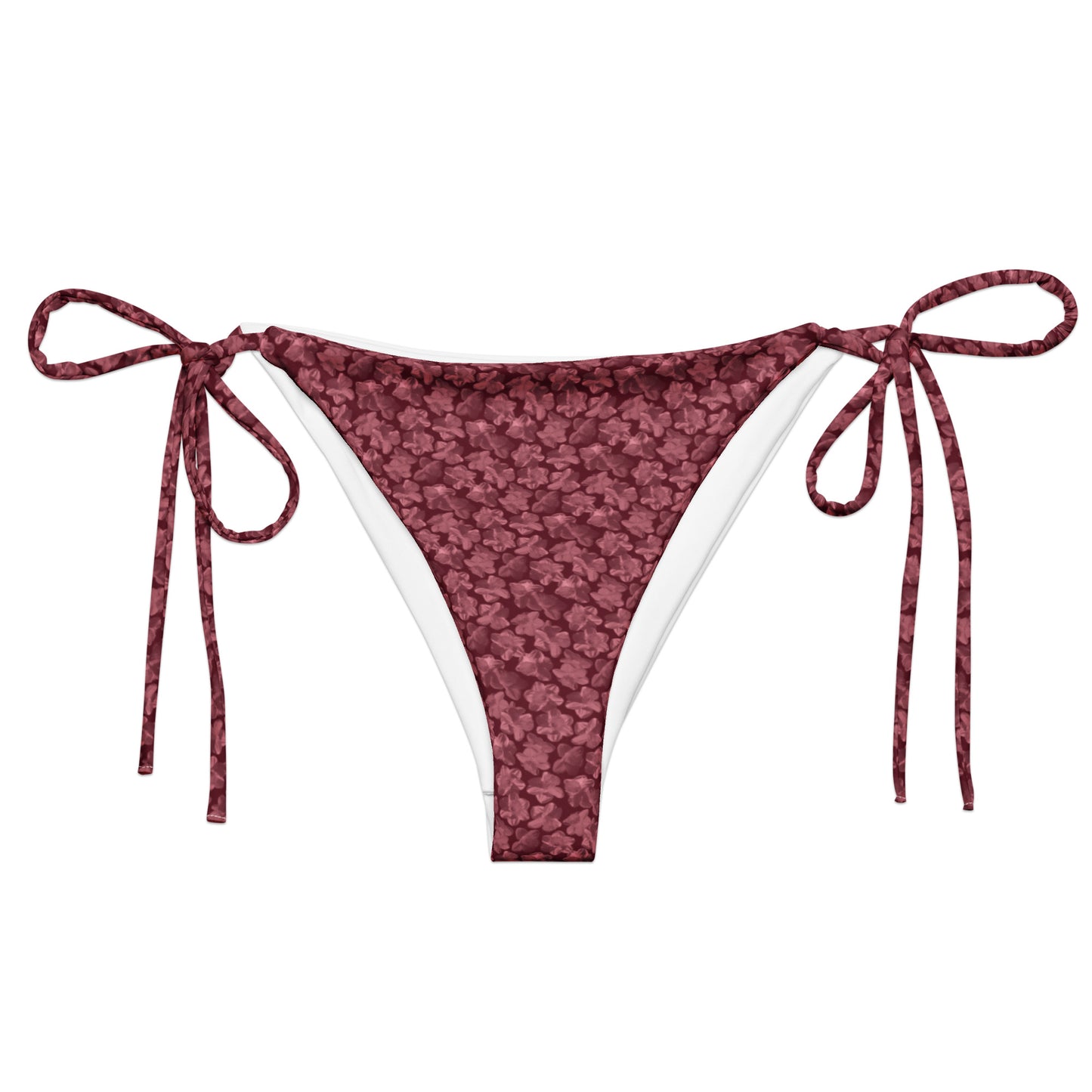 Recycled Flourish and Flow String Bikini Bottom in Napa Red