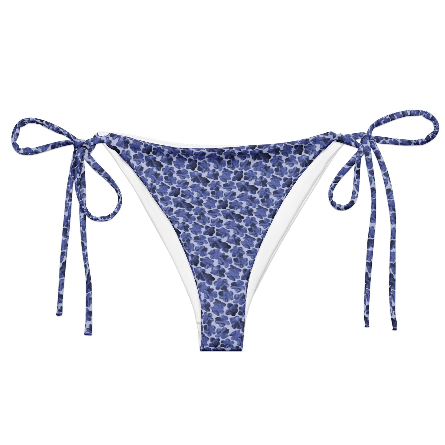 Recycled Flourish and Flow String Bikini Bottom in Malibu Blue