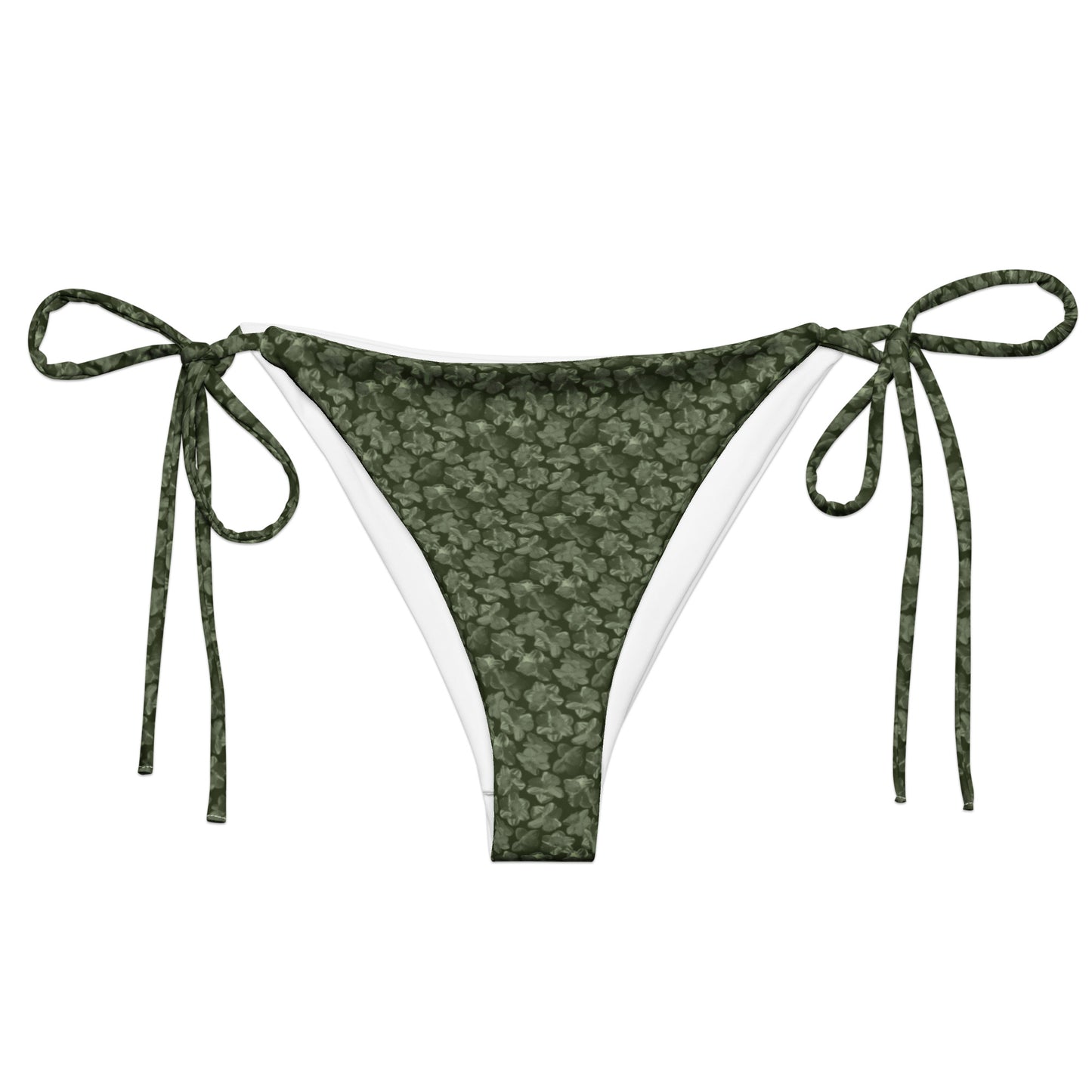 Recycled Flourish and Flow String Bikini Bottom in Anacapa Green